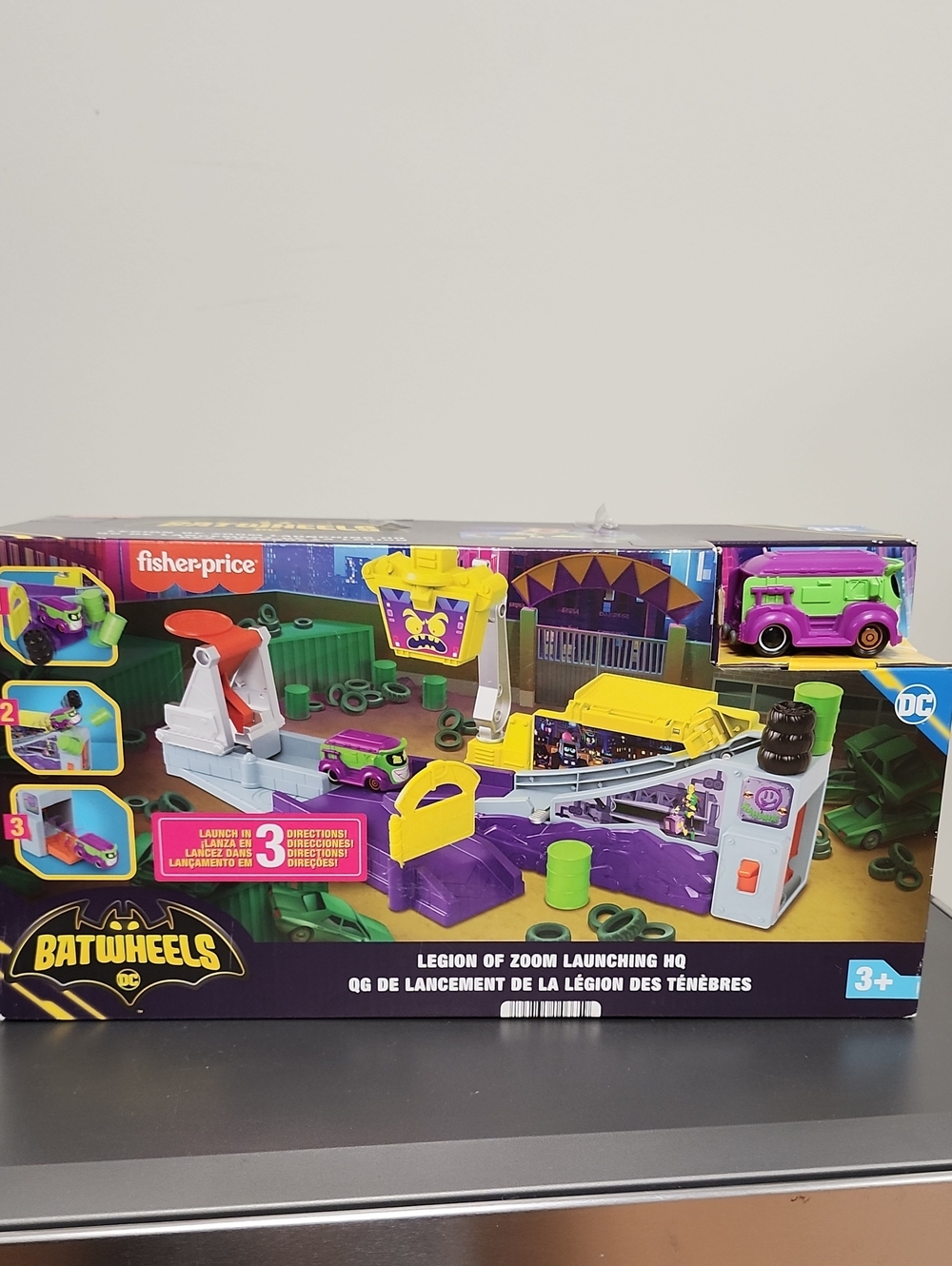 Fisher-Price Batwheels Launching HQ Playset - Purple, Yellow & Green